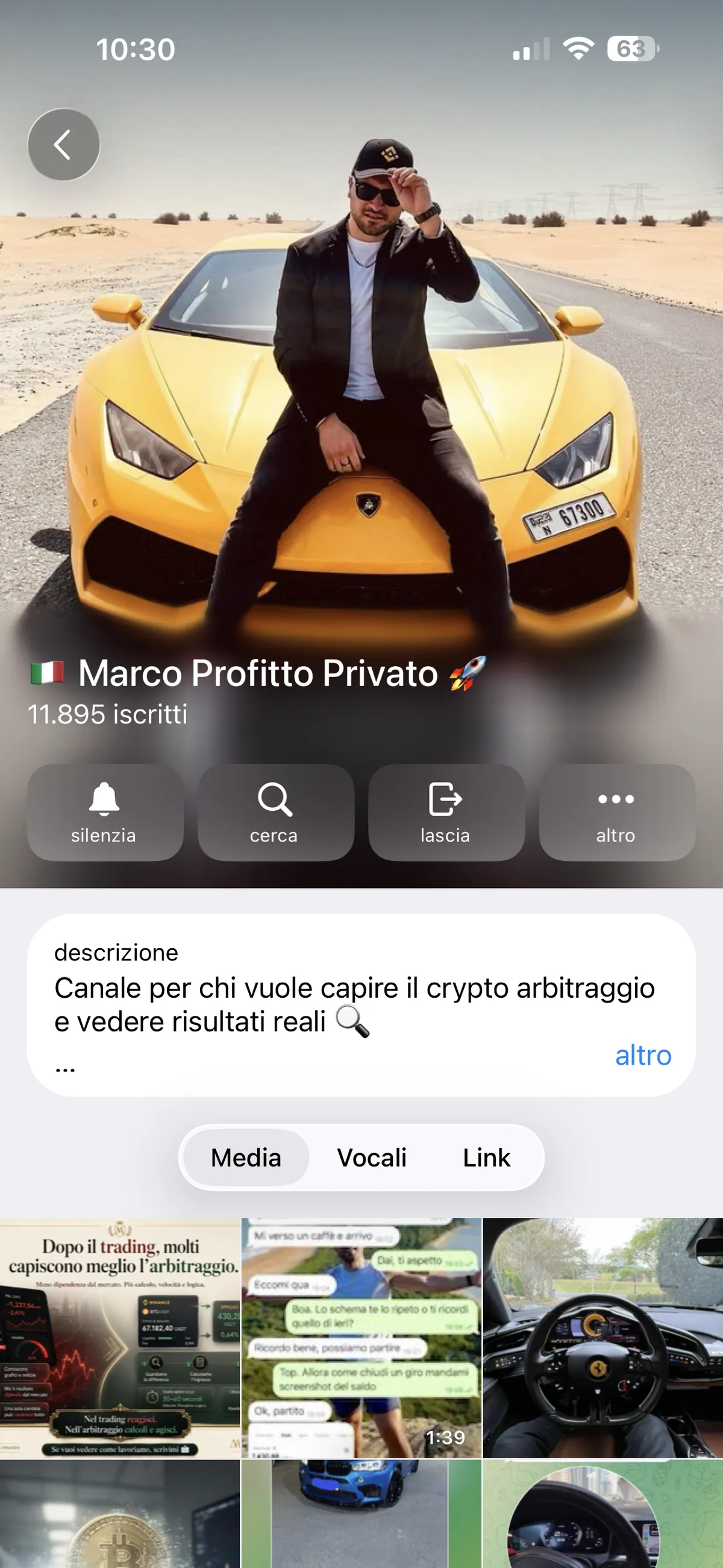 Screenshot truffa — Telegram · 3 giugno 2026
