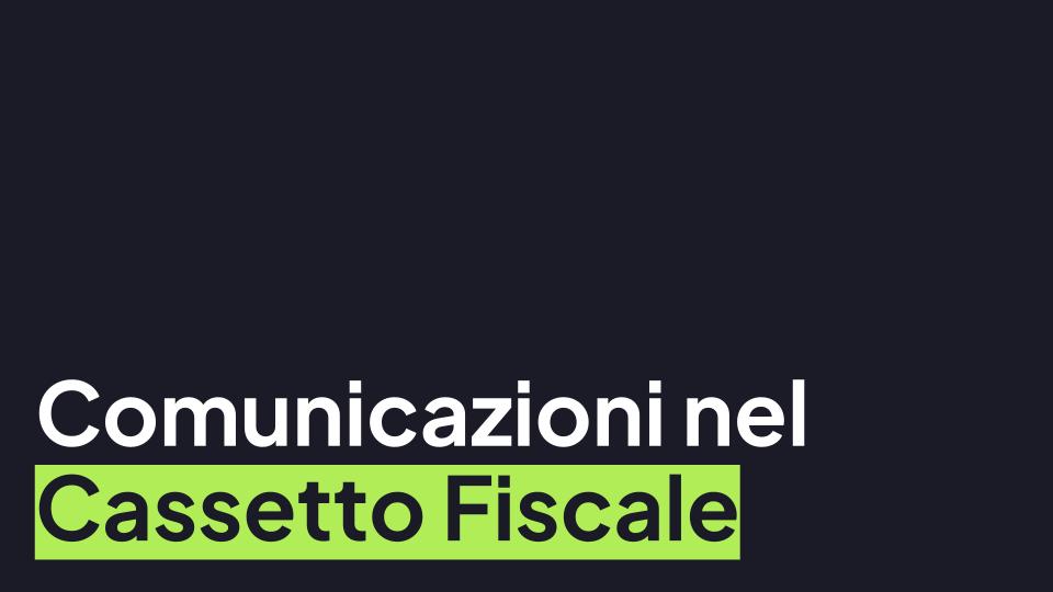 Titolo della guida: Comunicazioni nel Cassetto Fiscale